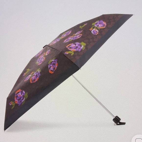 ☔️ COACH MINI UMBRELLA IN SIGNATURE ROSE PRINT ☔️ - Picture 8 of 16